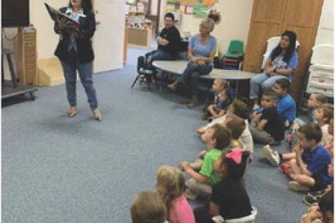 Wellman-Union Pre-K & Kindergarten students took a field trip to the Kendrick Memorial Library 