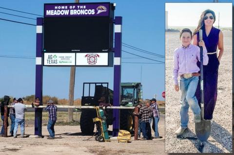 Community supports student's project, donates thousands for electronic sign
