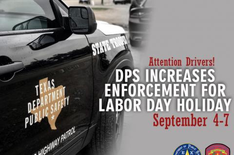 DPS Increases Enforcement for Labor Day Holiday