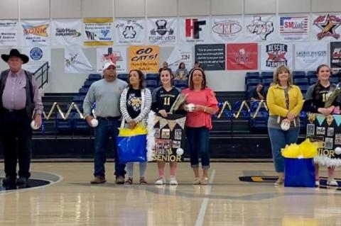 Lady Cats Honor Seniors at Last District Game