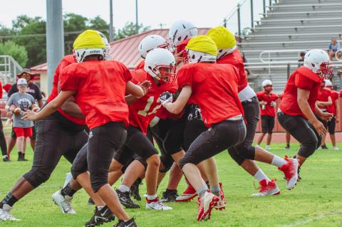 Brownfield Cubs Football Scrimmage