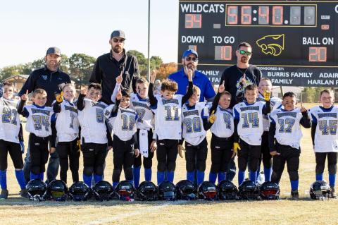 The Wellman-Union 2nd/3rd grade football team are Super Bowl Champions