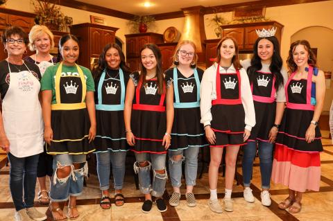 2023 Harvest Festival Queen Candidates spent the evening having fun baking with Donna Dill and Paige Lindsey last Thursday evening