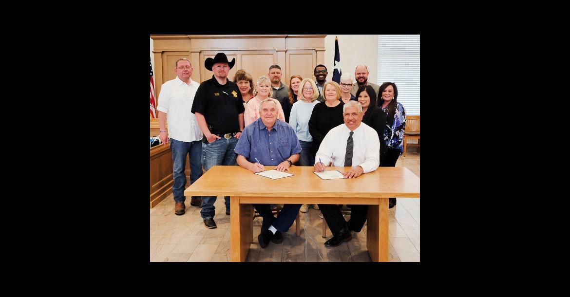 Terry County Child Welfare Board along with City of Brownfield Mayor Tom Hesse & Terry County Judge Tony Serbantez signed two proclamations
